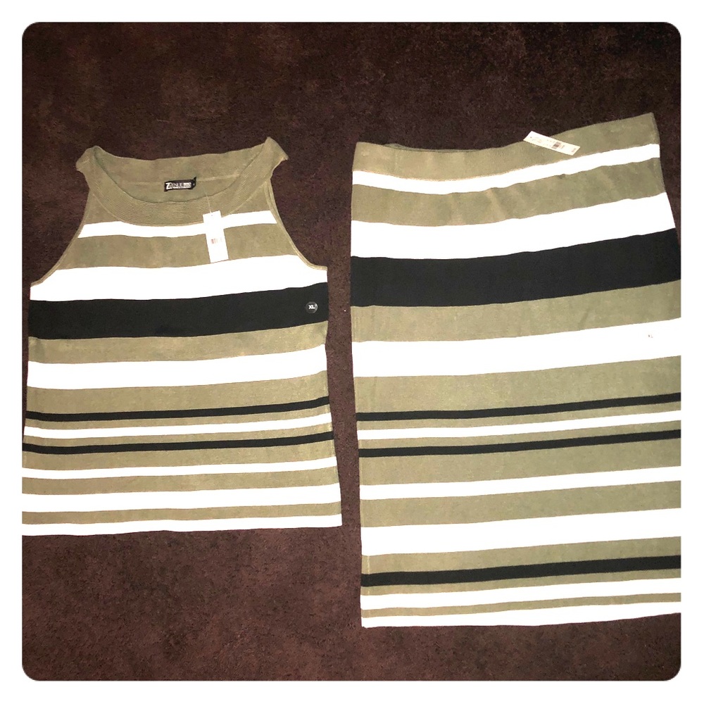 NY& CO lightweight sweater material skirt  and top